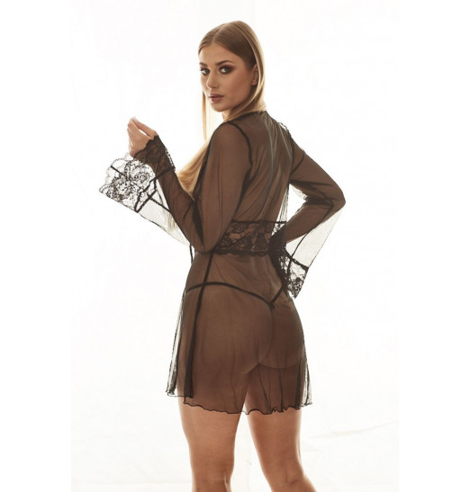 Роскошный прозрачный пеньюар Maxine с кружевом Роскошный прозрачный пеньюар Maxine с кружевом