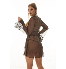 Эффектный прозрачный пеньюар Maxine с кружевом