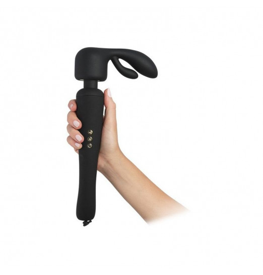 Черный жезловый вибратор Spell Wand Set с насадками Черный жезловый вибратор Spell Wand Set с насадками