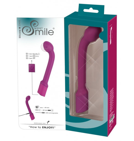 Фиолетовый вибратор G-точки G-SPOT VIBRATOR - 22 см.
