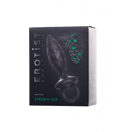 Черная анальная пробка Strob M - 13,5 см. Черная анальная пробка Strob M - 13,5 см.
