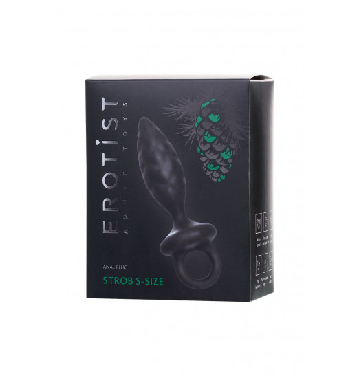 Черная анальная пробка Strob S - 11,7 см.