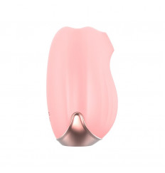 Розовый вибростимулятор с вакуумной стимуляцией Cherubic