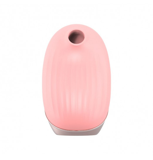 Розовый вибростимулятор с вакуумной стимуляцией Cherubic