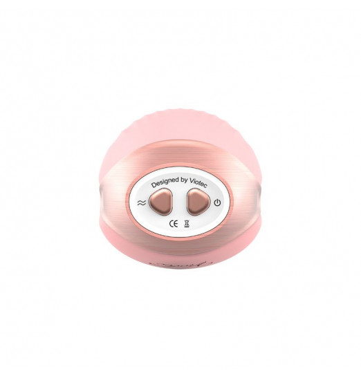 Розовый вибростимулятор с вакуумной стимуляцией Cherubic