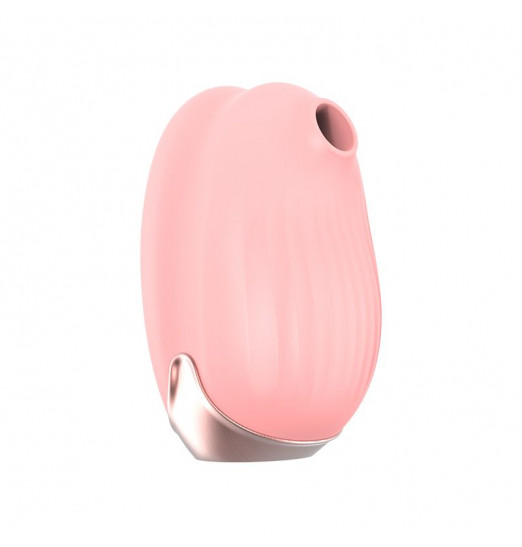 Розовый вибростимулятор с вакуумной стимуляцией Cherubic