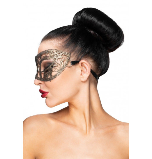 Золотистая карнавальная маска  Хатиса
