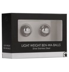 Серебристые металлические вагинальные шарики Light Weight Ben-Wa-Balls
