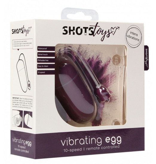 Фиолетовое гладкое виброяйцо Vibrating Egg - 8 см.