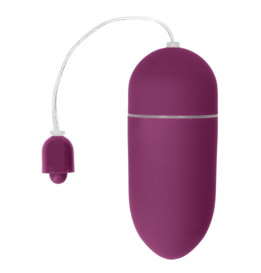 Фиолетовое гладкое виброяйцо Vibrating Egg - 8 см.