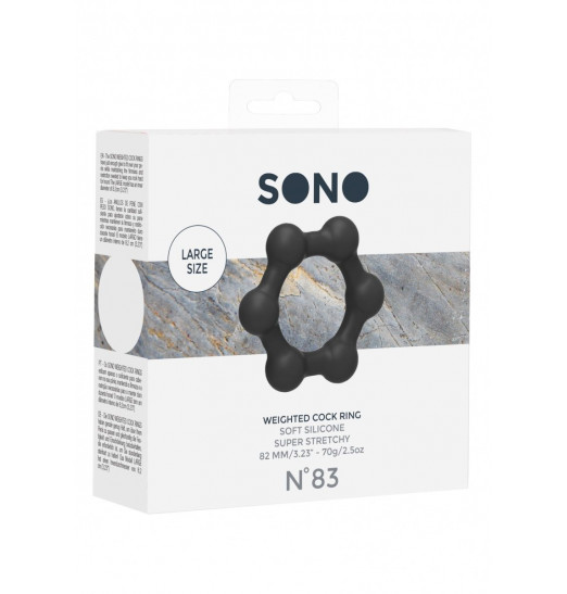 Черное утяжеленное эрекционное кольцо N 83 Weighted Cock Ring