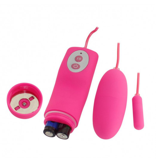 Розовое виброяичко и вибропуля 10 Function Dual Bullets