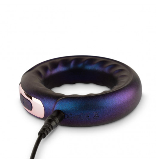 Фиолетовое эрекционное виброкольцо Saturn Vibrating Cock/Ball Ring