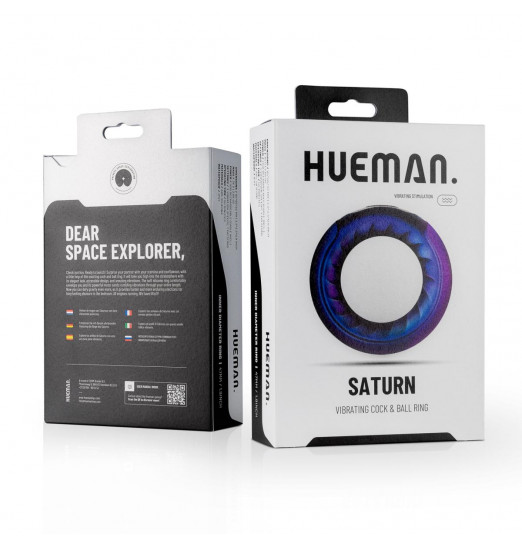 Фиолетовое эрекционное виброкольцо Saturn Vibrating Cock/Ball Ring