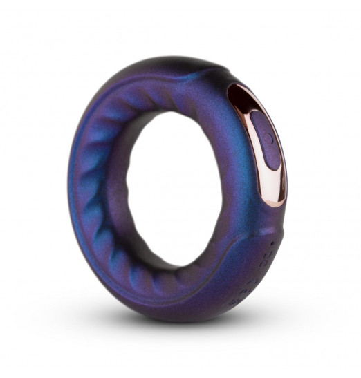 Фиолетовое эрекционное виброкольцо Saturn Vibrating Cock/Ball Ring