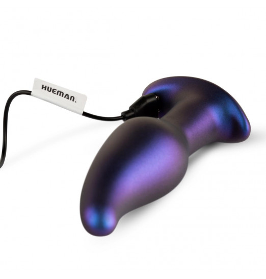 Фиолетовая анальная вибропробка Asteroid с эффектом римминга - 13,7 см.