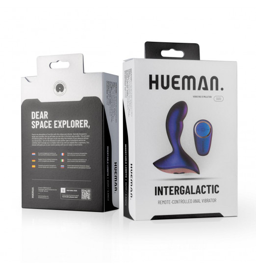 Фиолетовый вибромассажер Intergalactic с пультом - 12,6 см.