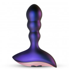 Фиолетовый анальный вибростимулятор Interstellar с пультом - 12,1 см.