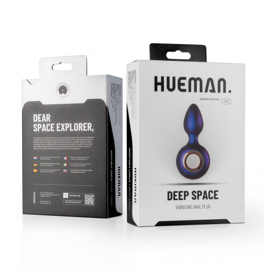 Фиолетовая анальная вибропробка Deep Space с кольцом-держателем - 12,7 см.