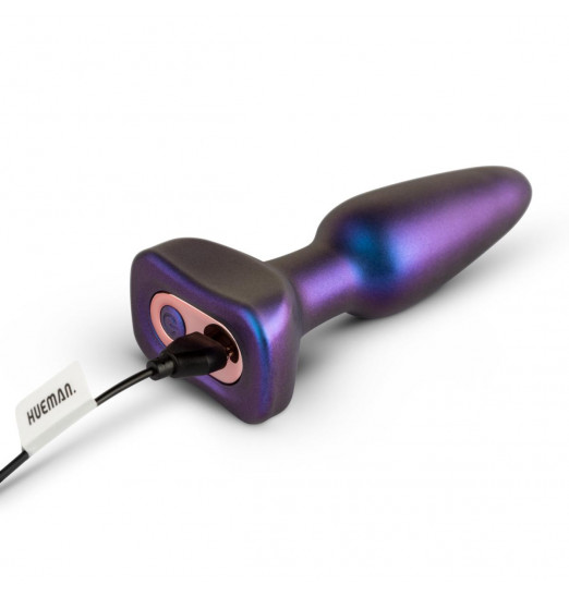 Фиолетовая анальная вибропробка Space Force - 13,9 см.