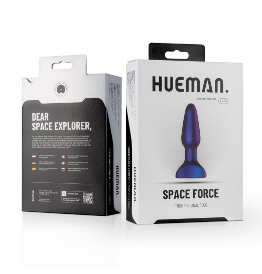 Фиолетовая анальная вибропробка Space Force - 13,9 см.