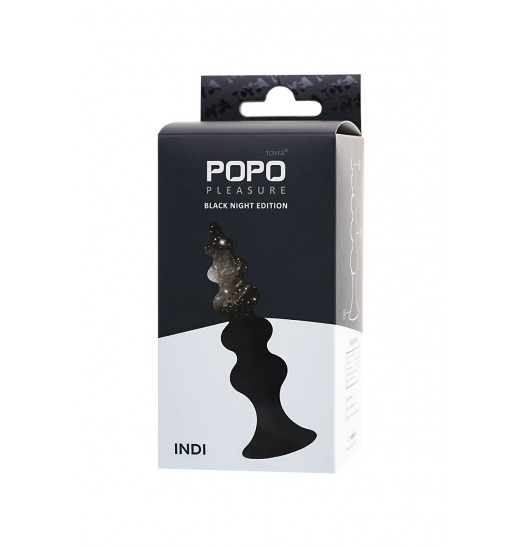 Черная анальная ёлочка Indi - 11,5 см.