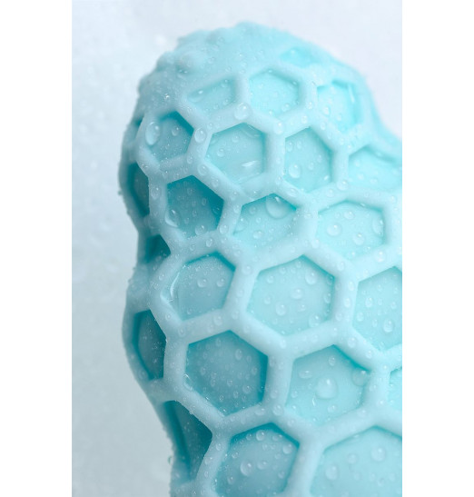 Бирюзовый рельефный мастурбатор Flaff