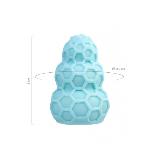 Бирюзовый рельефный мастурбатор Flaff