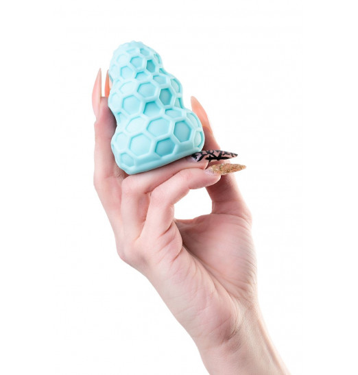 Бирюзовый рельефный мастурбатор Flaff