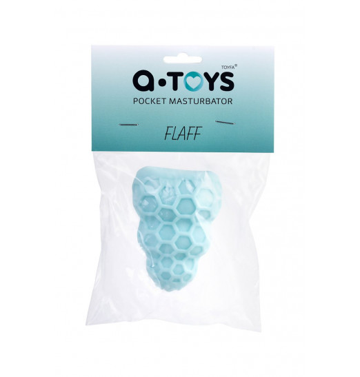 Бирюзовый рельефный мастурбатор Flaff