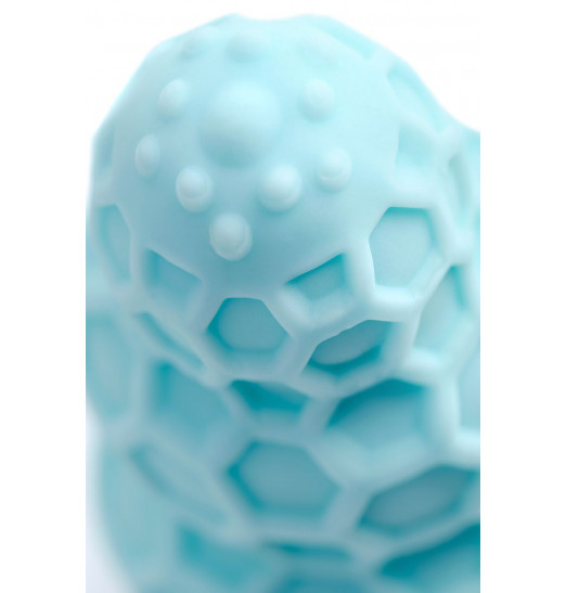 Бирюзовый рельефный мастурбатор Flaff