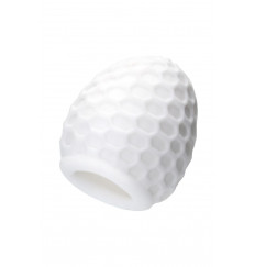 Белый рельефный мастурбатор Pufl