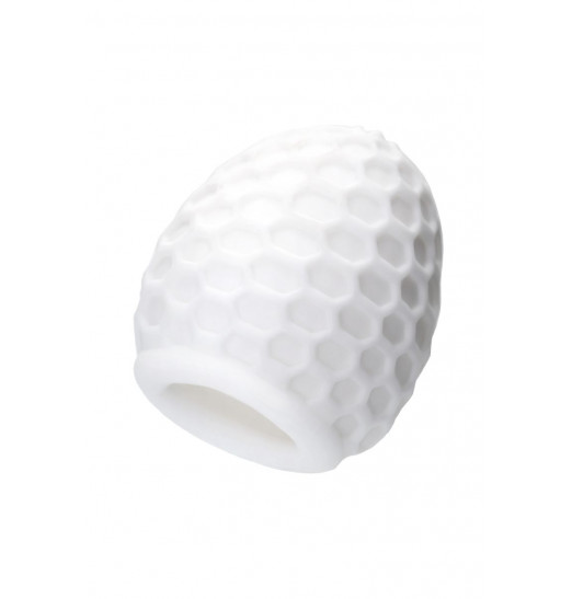 Белый рельефный мастурбатор Pufl