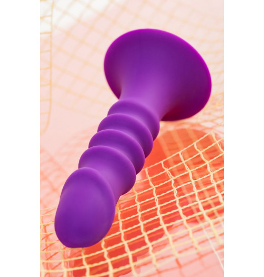 Фиолетовый анальный фаллоимитатор Drilly - 14 см. Фиолетовый анальный фаллоимитатор Drilly - 14 см.