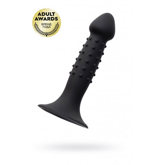 Черный анальный фаллоимитатор Spikn - 14 см.