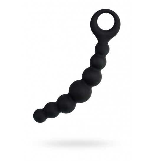 Черная анальная цепочка Carina - 19 см.