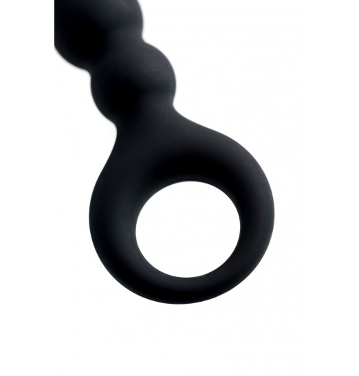 Черная анальная цепочка Carina - 19 см.