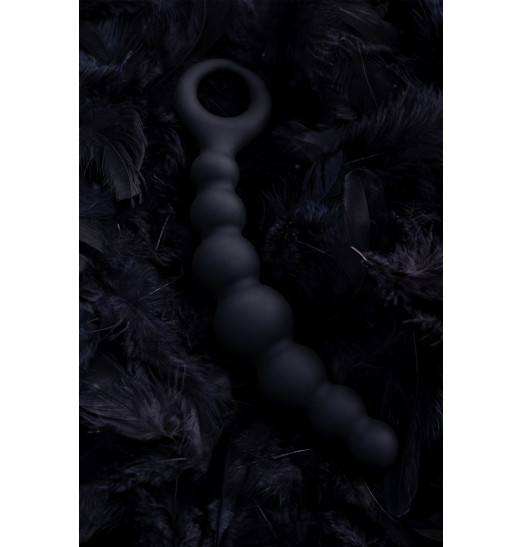 Черная анальная цепочка Carina - 19 см.