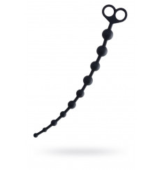 Черные анальные бусы Cephei - 33,5 см.