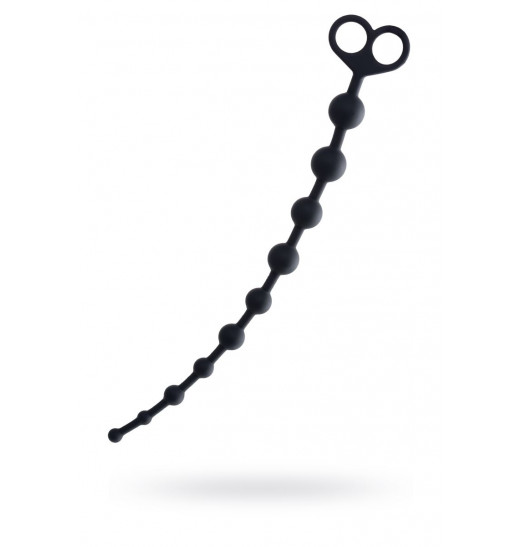 Черные анальные бусы Cephei - 33,5 см.