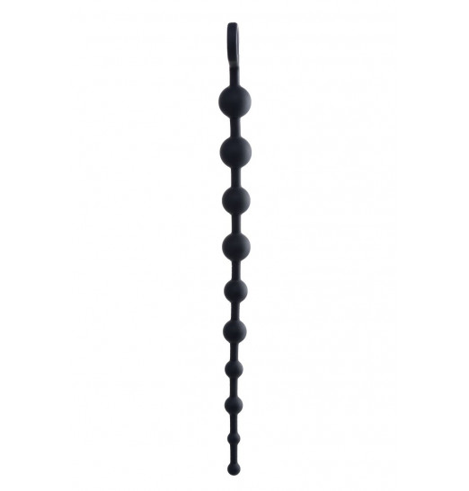 Черные анальные бусы Cephei - 33,5 см.