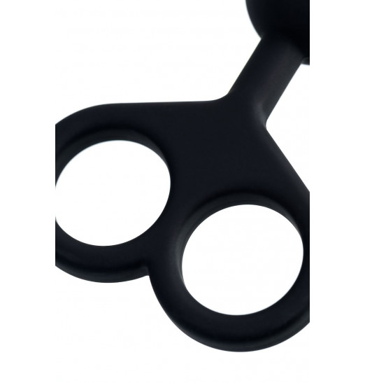 Черные анальные бусы Cephei - 33,5 см.