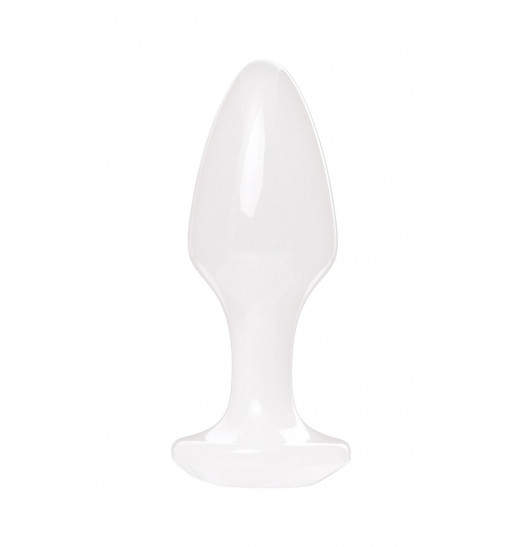 Белая акриловая анальная втулка - 8 см. Белая акриловая анальная втулка - 8 см.