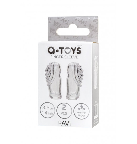 Комплект из 2 прозрачных насадок на палец Favi