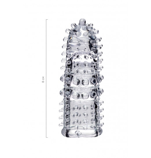 Прозрачная рельефная насадка на палец Arbo - 8 см. Прозрачная рельефная насадка на палец Arbo - 8 см.