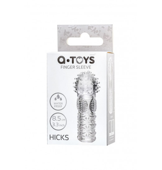 Прозрачная рельефная насадка на палец Hicks - 8,5 см.