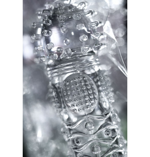 Прозрачная рельефная насадка на палец Hicks - 8,5 см.