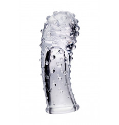 Прозрачная рельефная насадка на палец Gexa - 9 см.