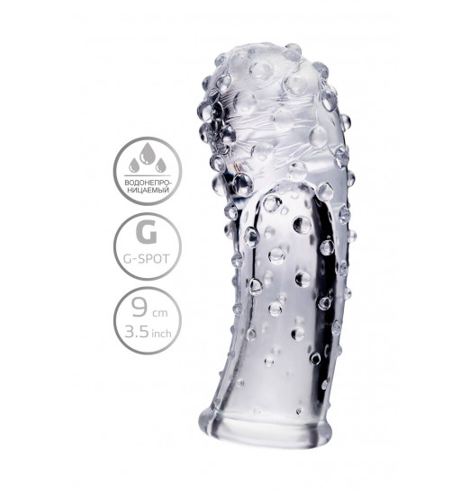 Прозрачная рельефная насадка на палец Gexa - 9 см. Прозрачная рельефная насадка на палец Gexa - 9 см.