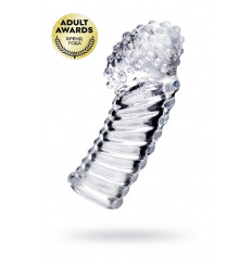 Прозрачная рельефная насадка на палец Dale - 8,5 см.